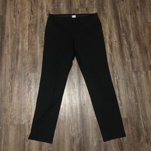 Ecru Pants Women's Large Black Casual Pull On Stretch Springfield Style